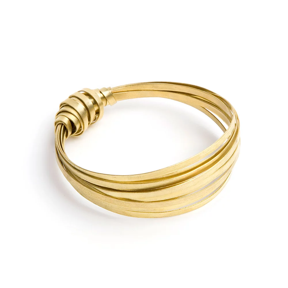 Just Trade  6cm Brass Ribbon Bangle