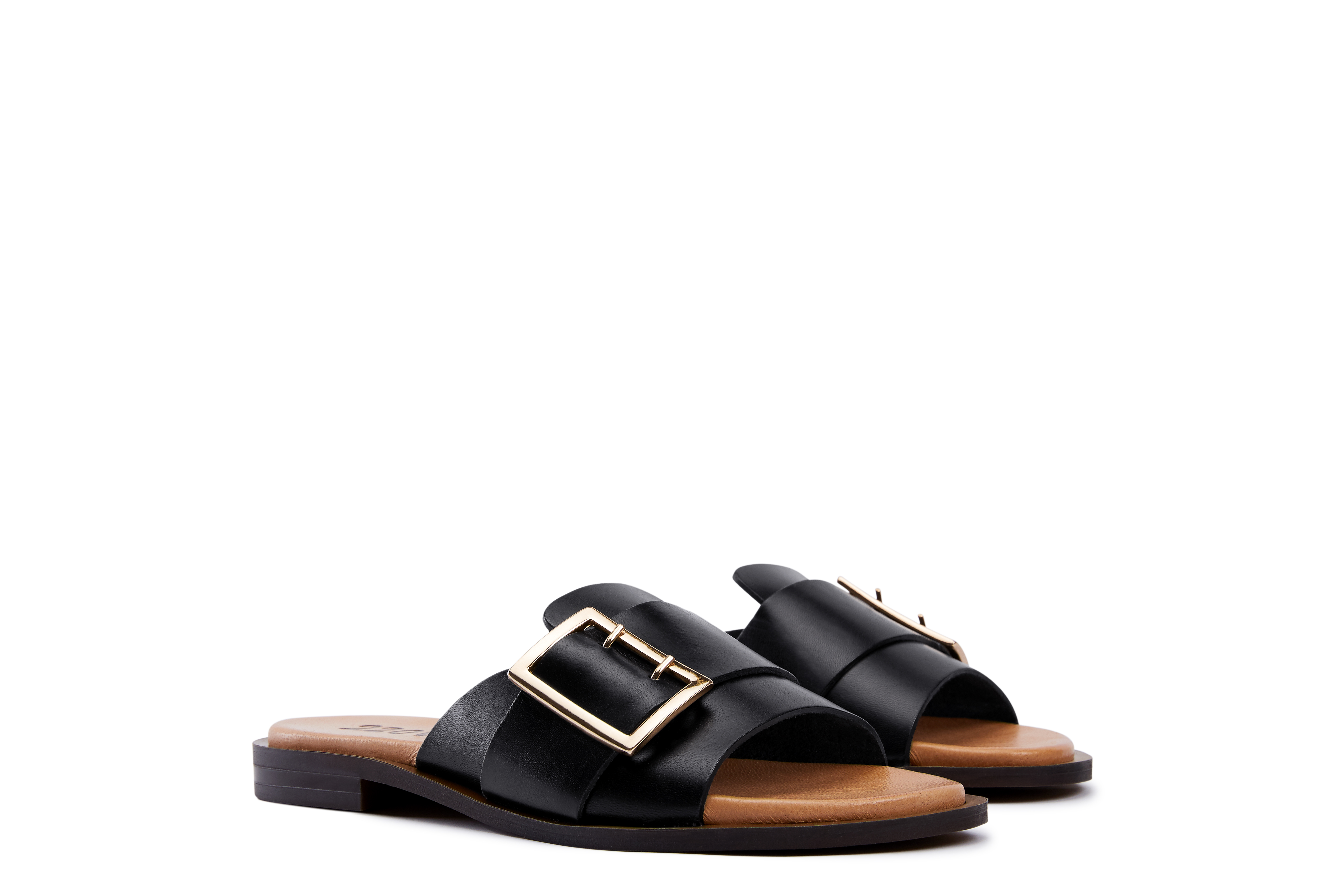 220V Black Lucia Sandal with Buckle