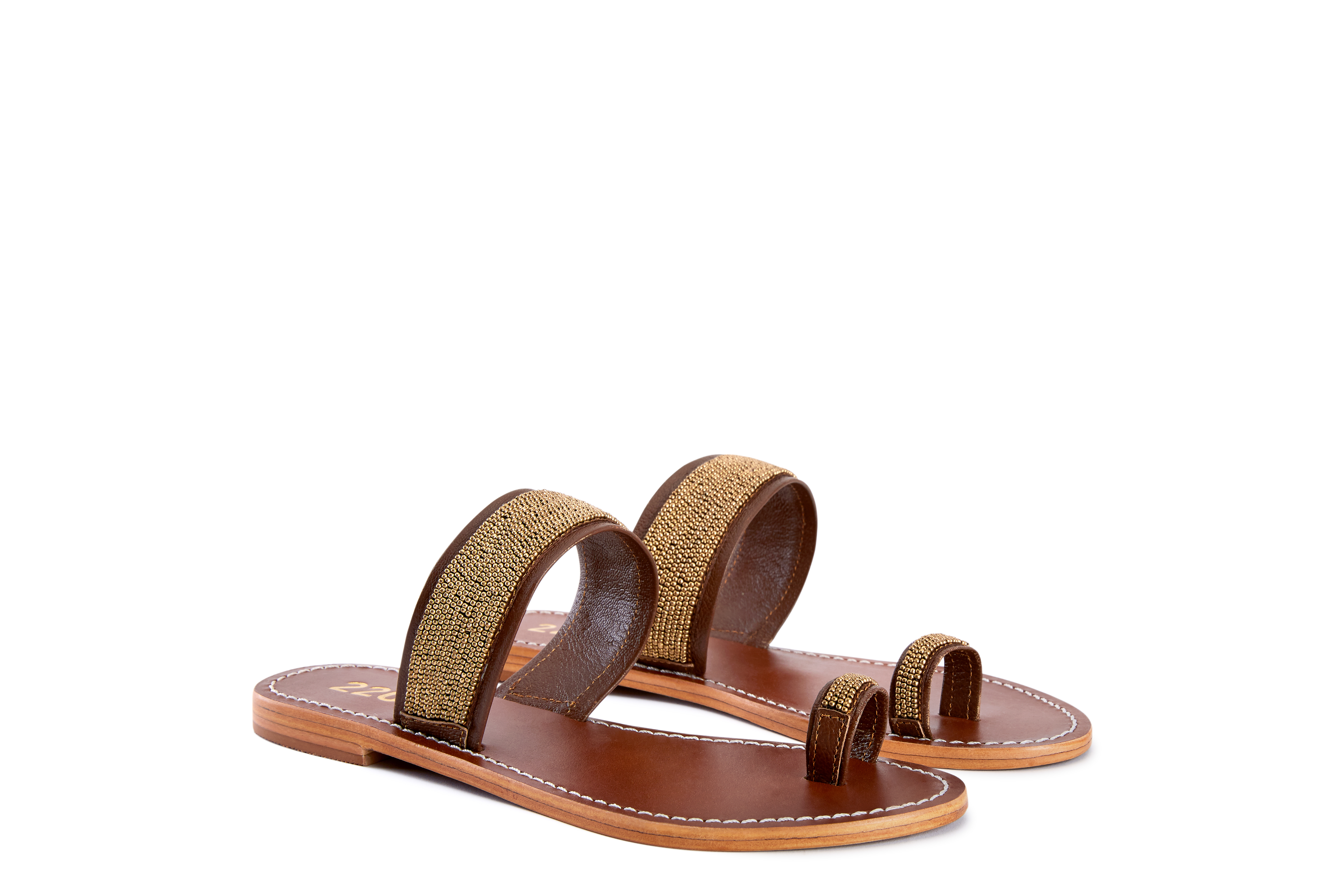 220V Madras Leather Sandal