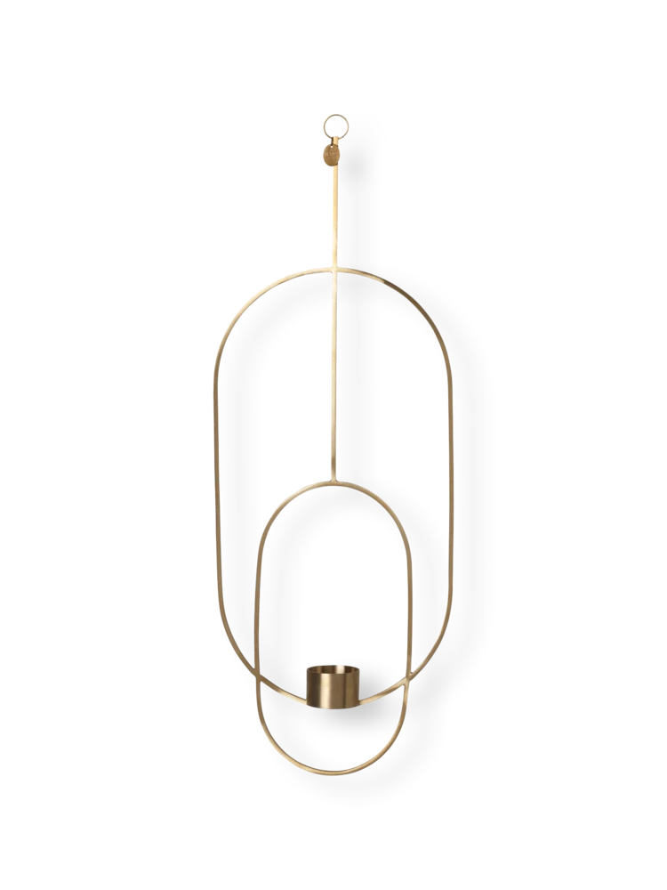 Ferm Living Brass Oval Candle Holder
