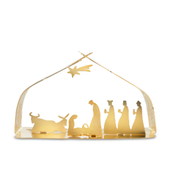 Alessi Bark Crib Gold Christmas Nativity