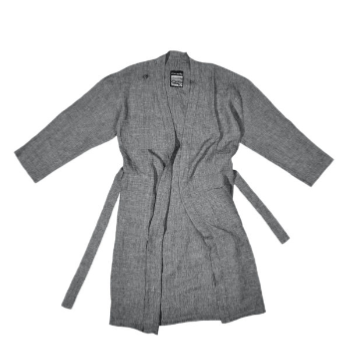 Zoeppritz Black Linen Stay Forever Bathrobe