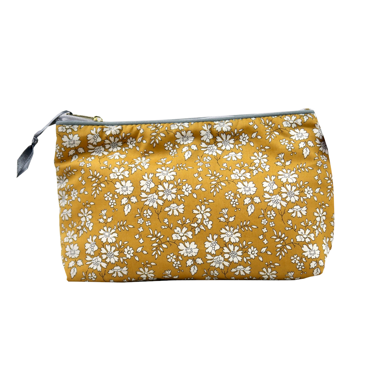 Alice Caroline Capel Mustard Liberty Print Fabric Cosmetic Bag