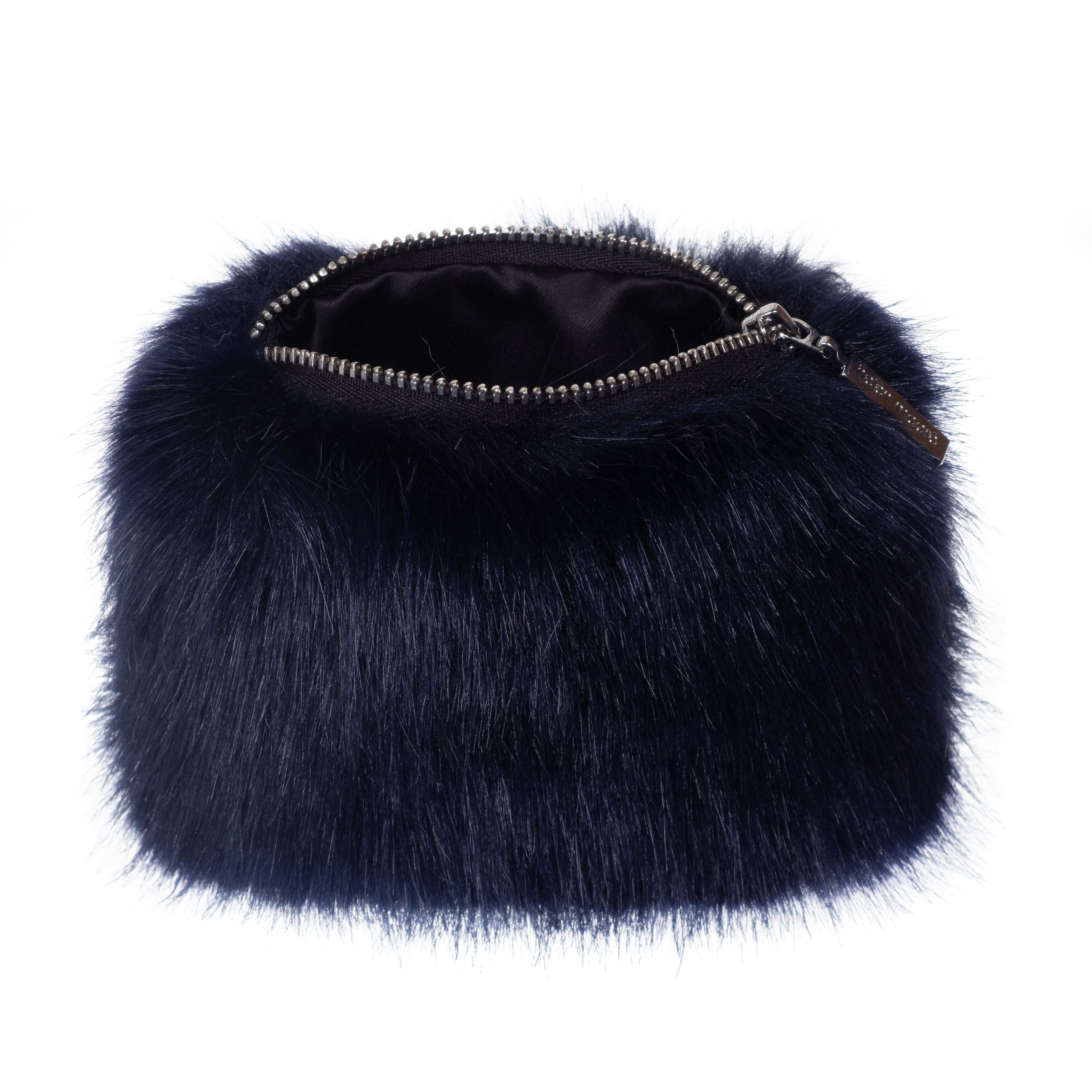 Faux Fur Luxury Coin Purse Midnight Blue