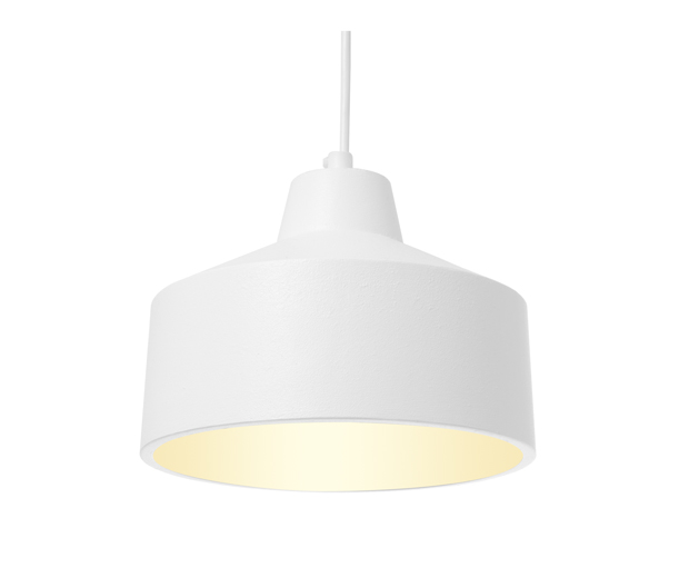 Present Time White Aluminium High Ribble Pendant Lamp