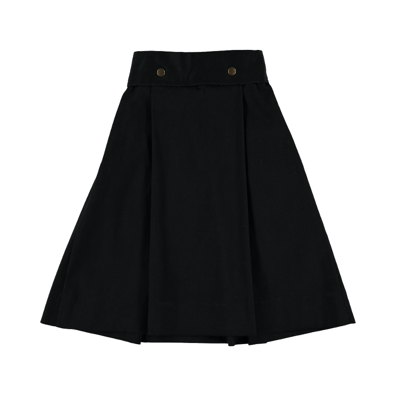 Belle Chiara Black Canvas Manet Skirt for 6 Years Girl