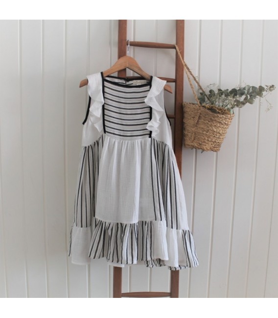 Belle Chiara Off White Volanton Campesin Dress for 6 Years Girl