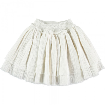 Belle Chiara 6 to 8 Years Off White Raw Degas Skirt