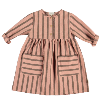 Piupiuchick 12 Years Pale Pink Stripes Dress