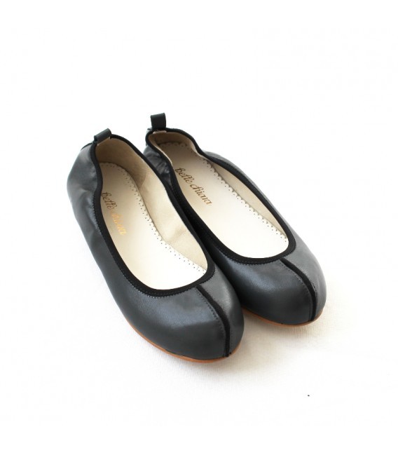 Belle Chiara Dark Gray Napa Kim Ballerinas Size 35 to 41