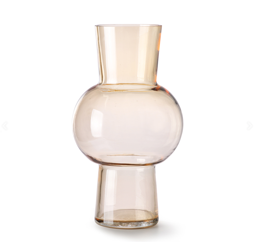 HK Living Glass Flower Vase M Peach