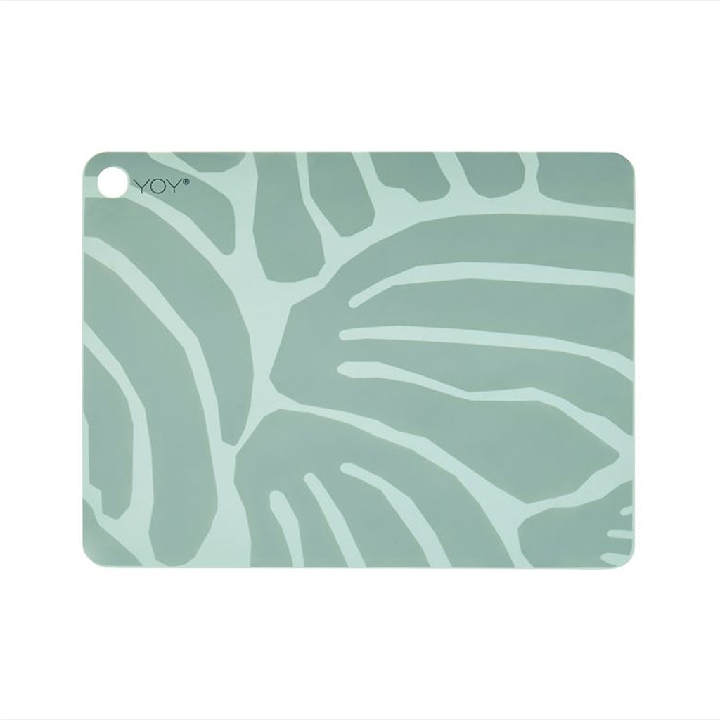 OYOY 2 Pieces Mint Silicone Roa Placemats