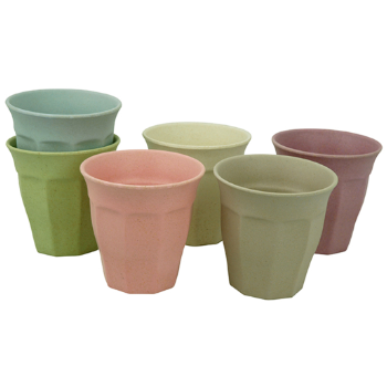 Zuperzozial Set of 6 Large Dawn Cupful of Color Bamboo Mug