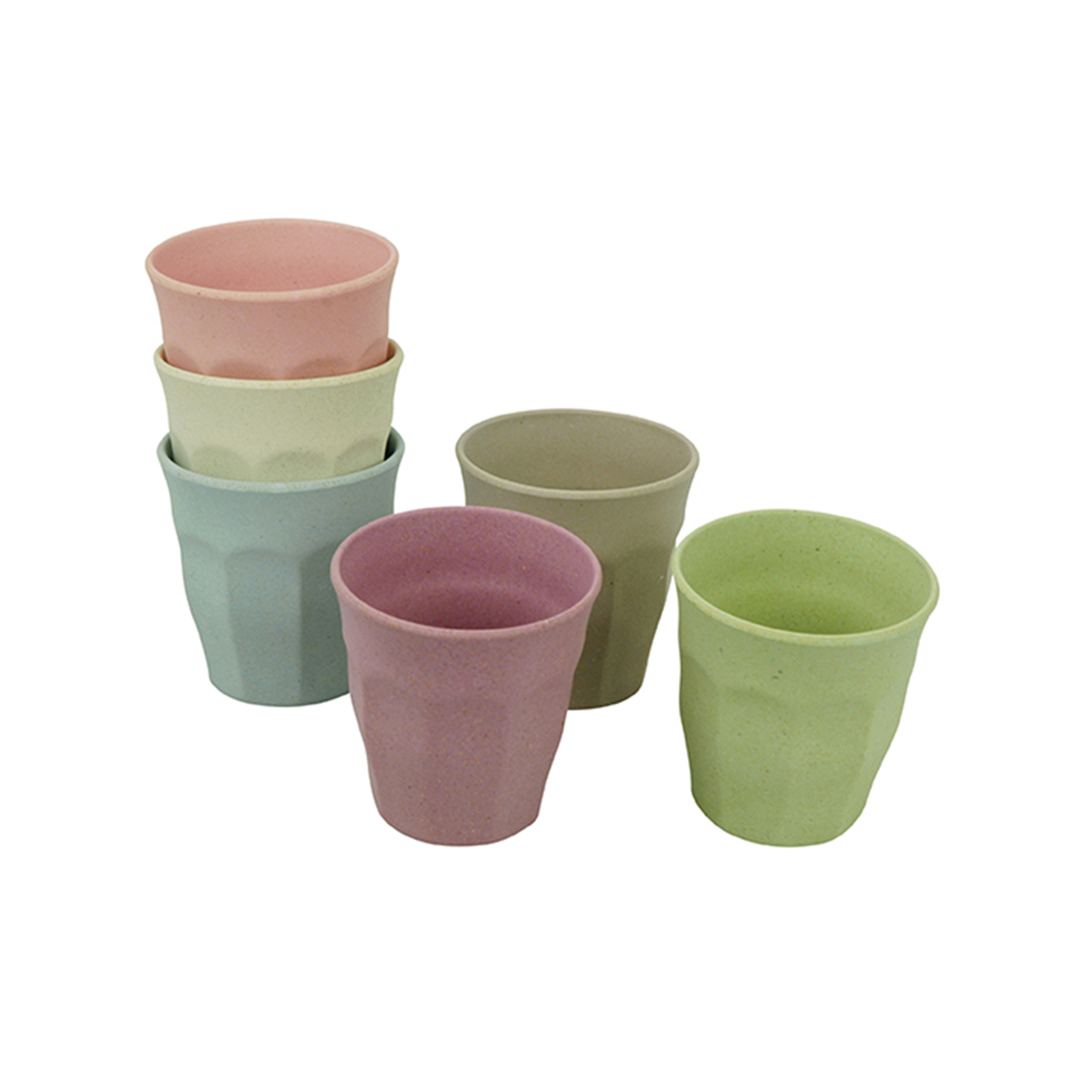 Zuperzozial Set of 6 Medium Dawn Cupful of Color Bamboo Mug