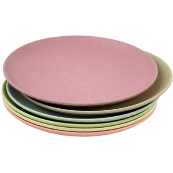 Zuperzozial Set of 6 Dawn Colors Take The Cake Bamboo Cake Plate