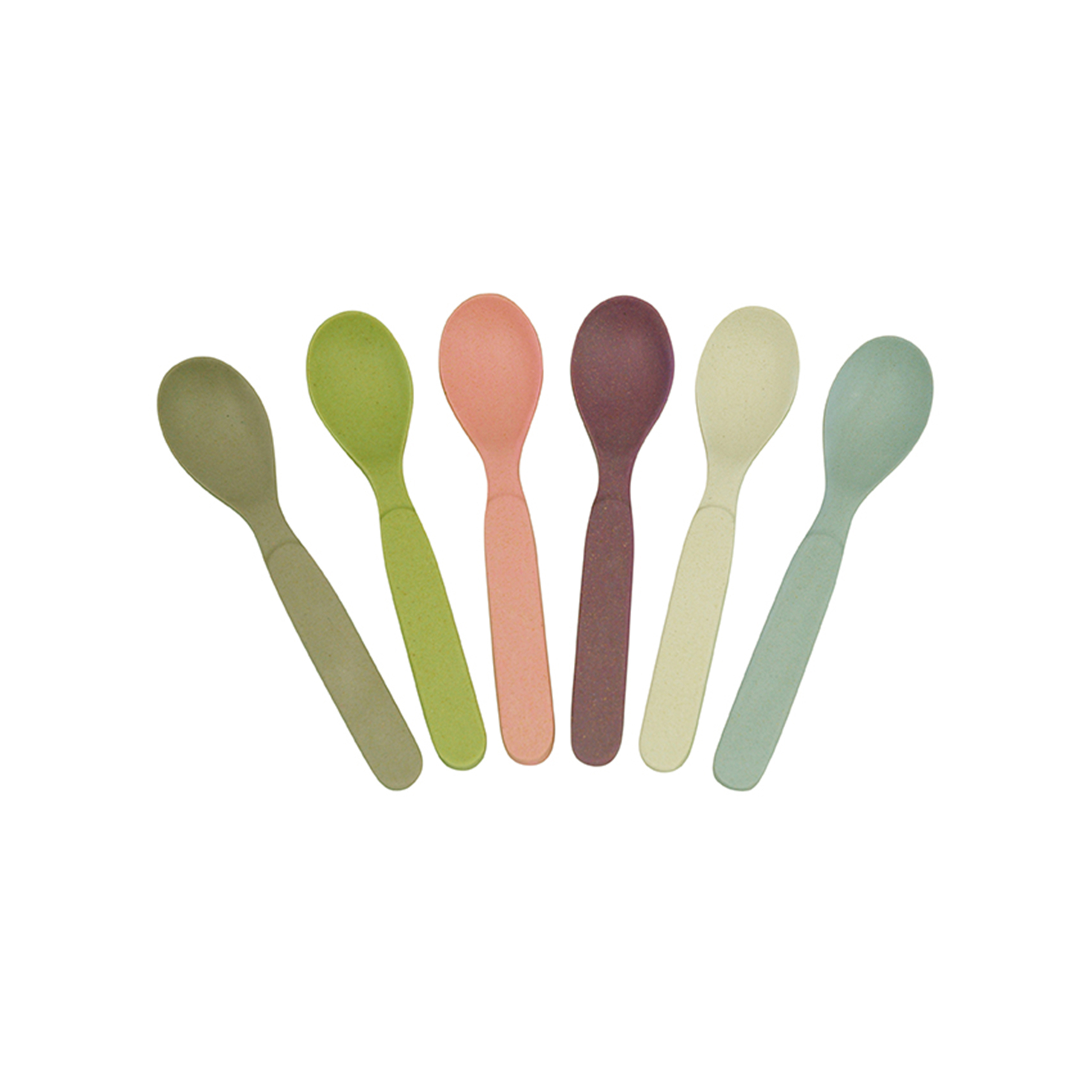 Zuperzozial Set of 6 Dawn Spoonful of Colors Bamboo Spoons