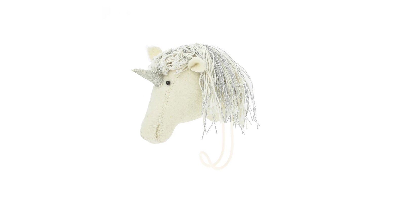 Fiona Walker England Unicorn Felt Wall Hook