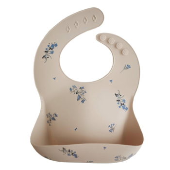 Mushie Silicone Lilac Flowers Bib