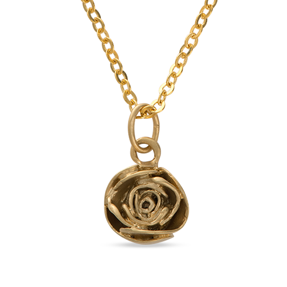 Blackbird London Wild About Flowers Gold Vermeil Rose Necklace