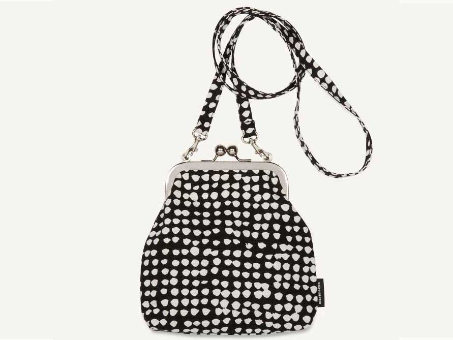 Marimekko  borsa a tracolla Black and White Patterned Shoulder Bag