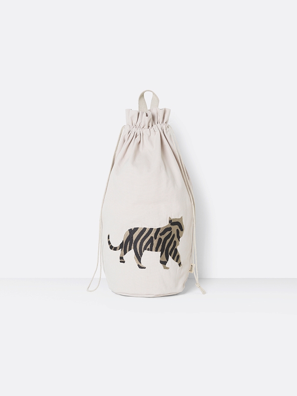 Ferm Living Off White Safari Tiger Storage Bag