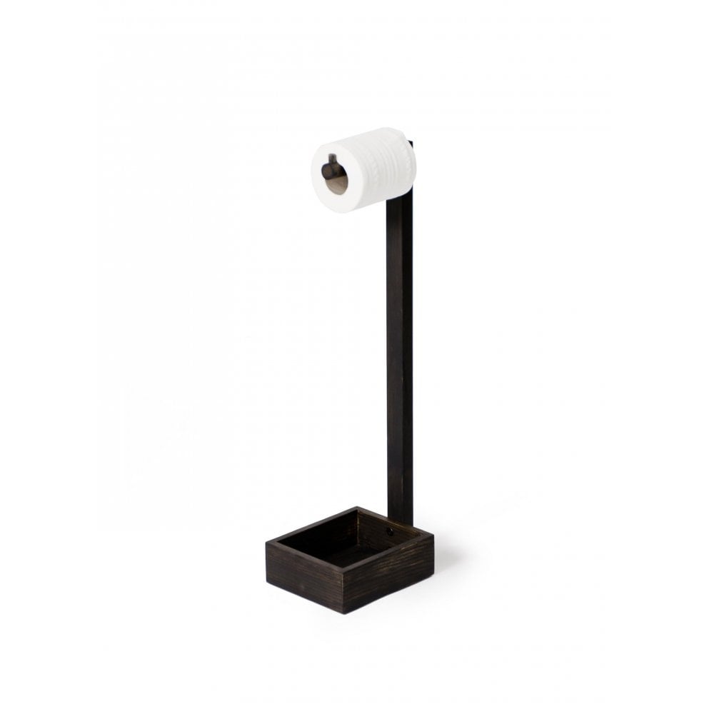 Wireworks Dark Oak Freestanding Toilet Roll Holder