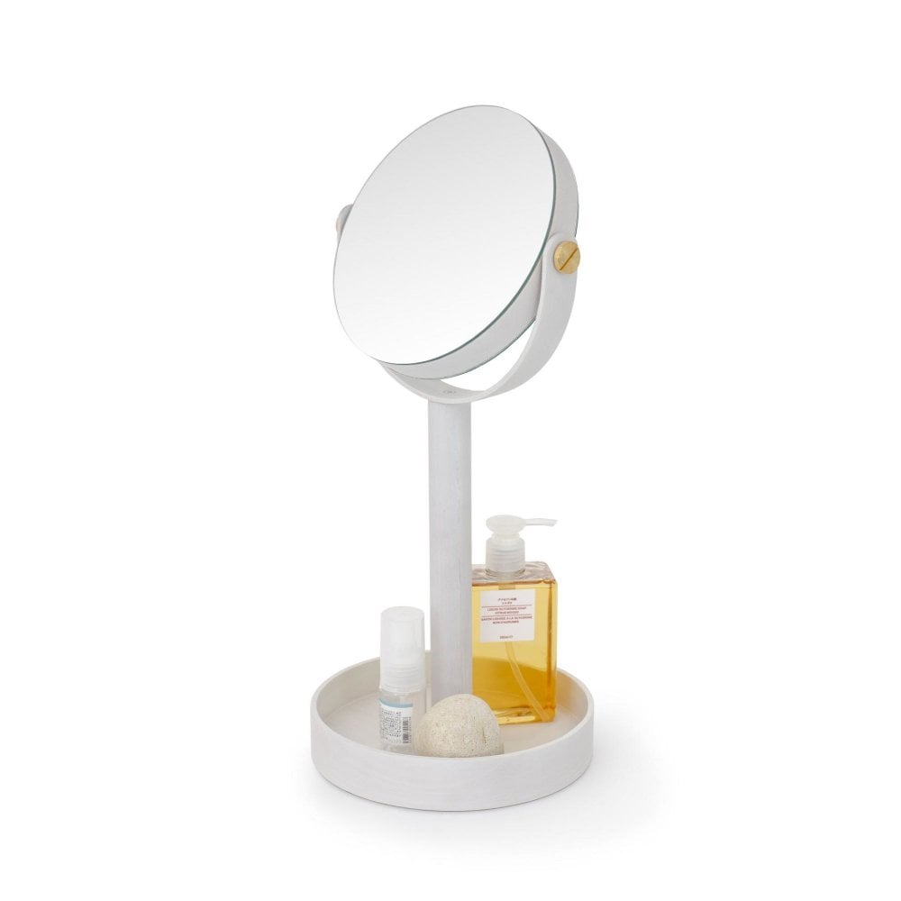 Wireworks Oyster White Close-up Magnify Mirror