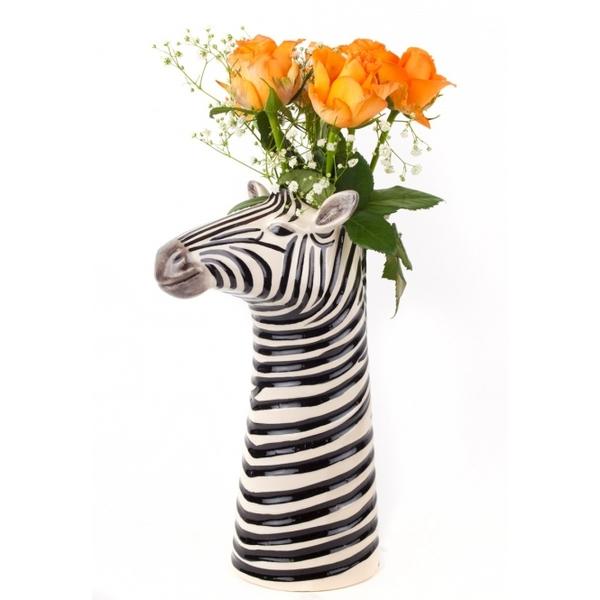 Quail Ceramics Large Zebra Flower Vase