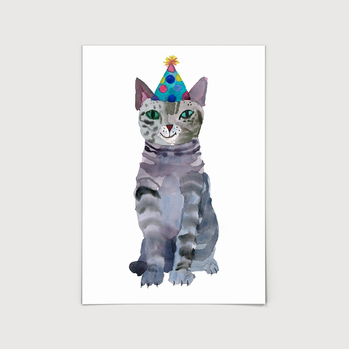 rosie-webb-party-cat-a3-art-print