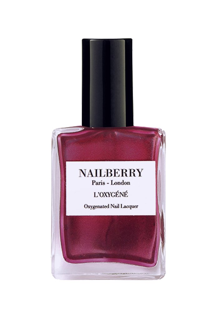 Nailberry Shimmering Burgundy Mystique Red Nail Polish