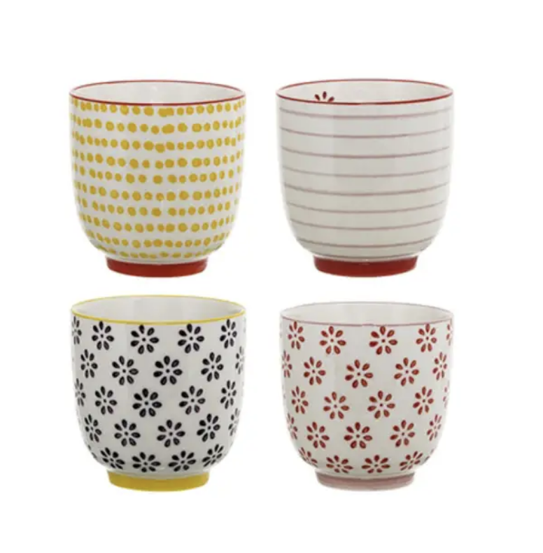 Bloomingville Set of 4 Ceramic Espresso Cups