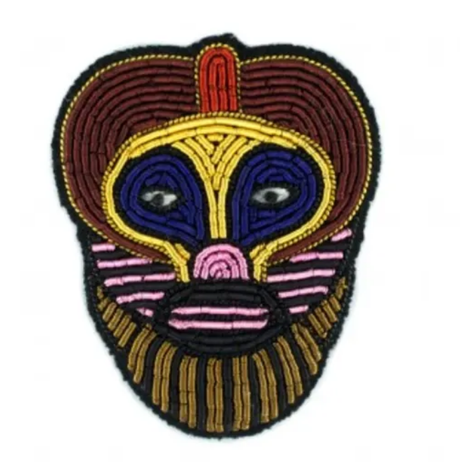 Macon & Lesquoy Gorilla Embroidered Brooch