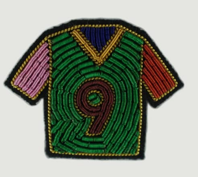 Macon & Lesquoy Multicolor Funky Soccer Jersey Brooch