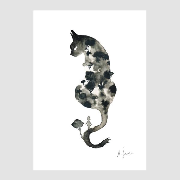 Adolfo Serra A4 Ink Cat Digital Print