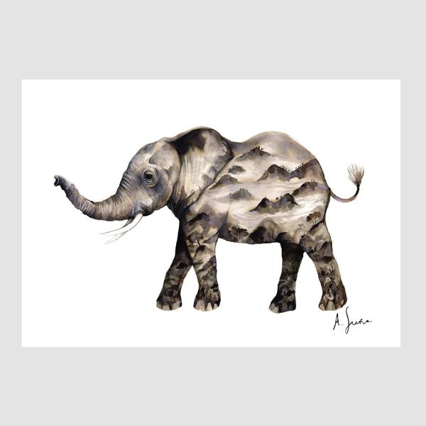 Adolfo Serra A4 Elephant Digital Print