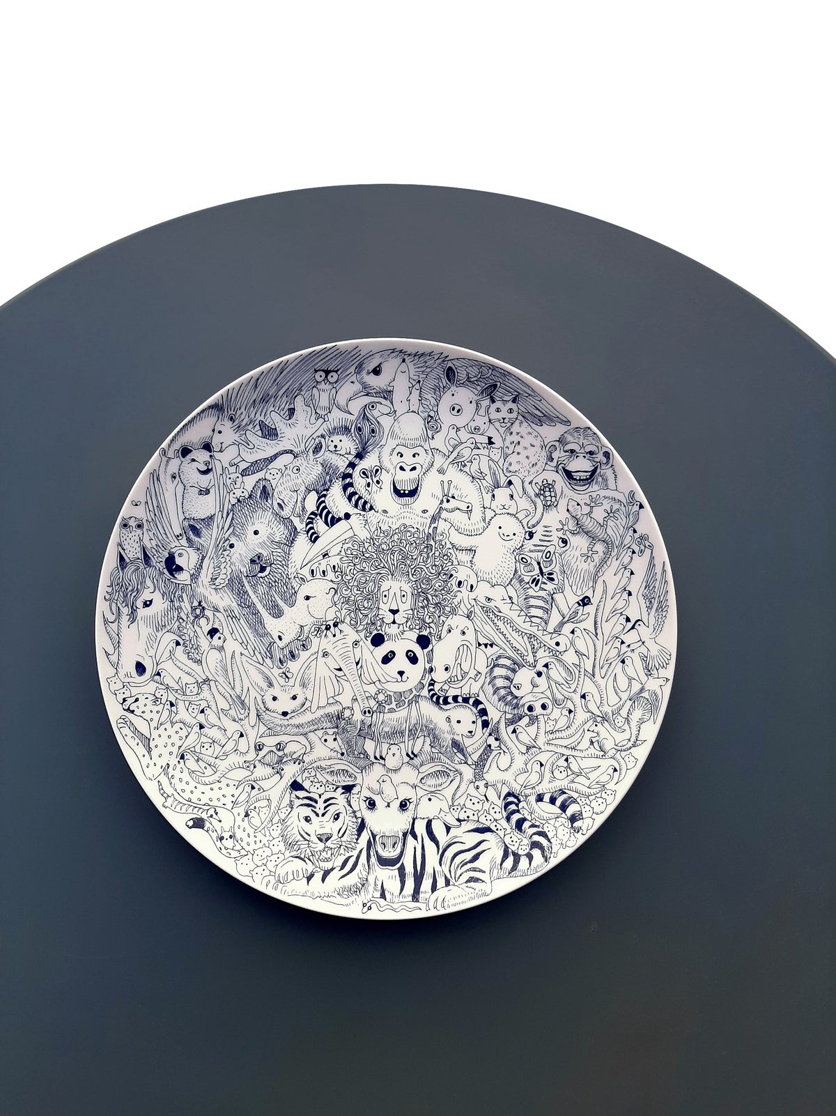 La chica del cuarto Cobalt Blue Jungle Design Dish