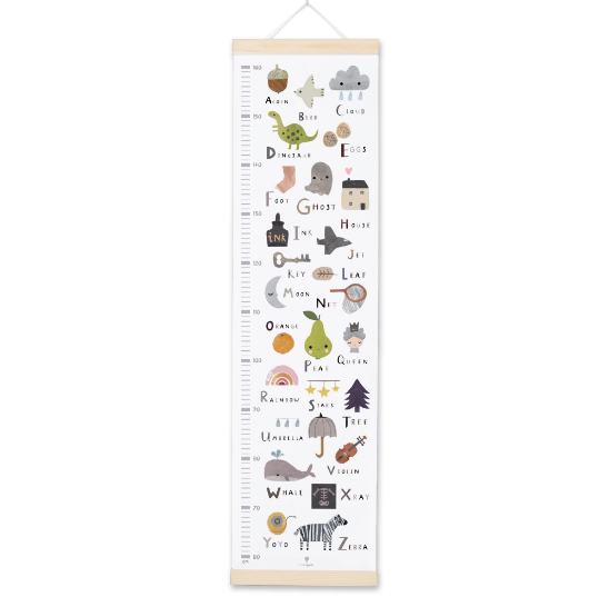 James Ellis Alphabet Canvas Height Chart