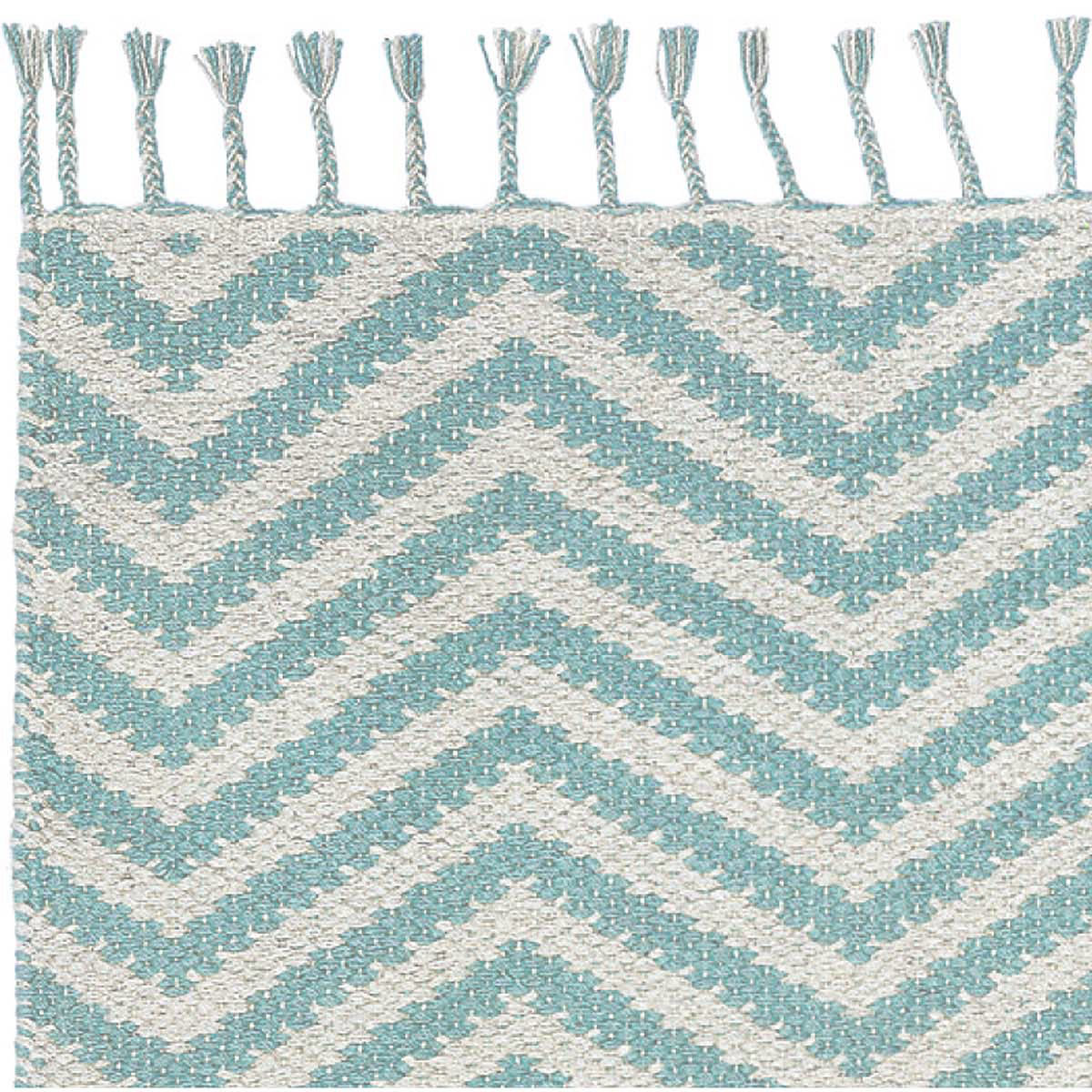 Liv Interior Raw and Mint Zigzag Live Carpet 200x70cm