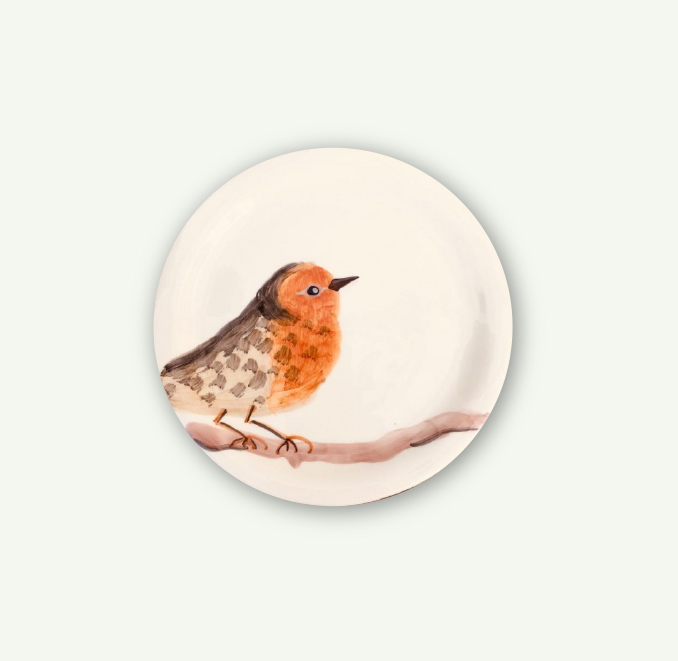 Virginia Casa Robin Illustration Dish