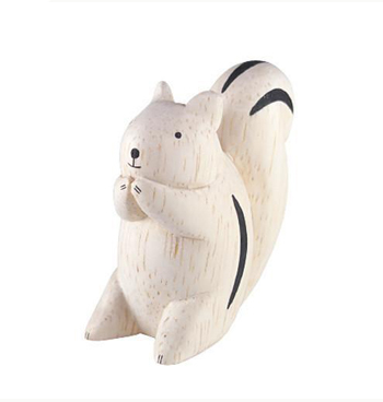 T-lab Wooden Squirrel Polepole Animal Toy