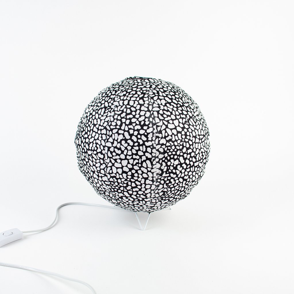 andklevering-black-fabric-lamp-with-white-dots