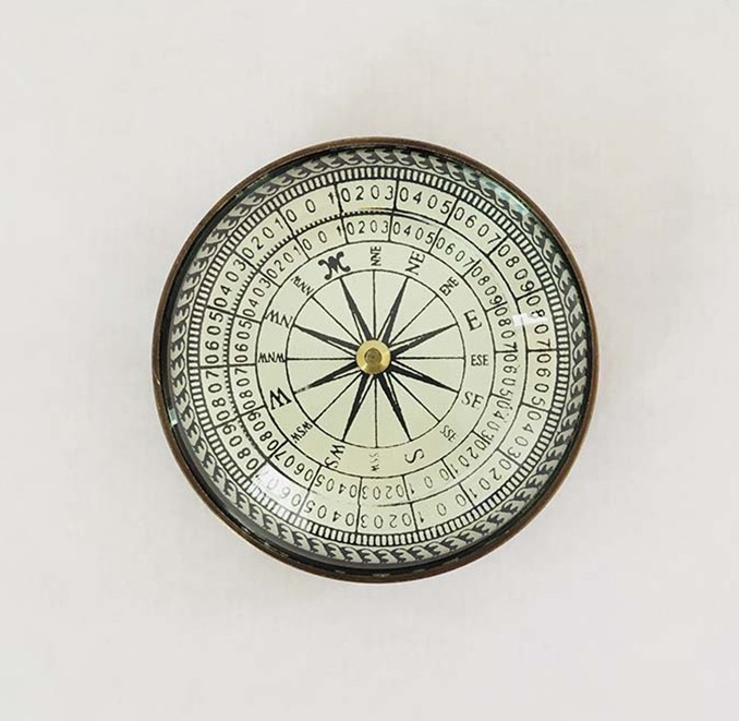 Batela Magnifying Glass Compass Paperweight
