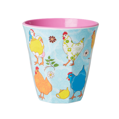rice Hen Two Tone Melamine Cup