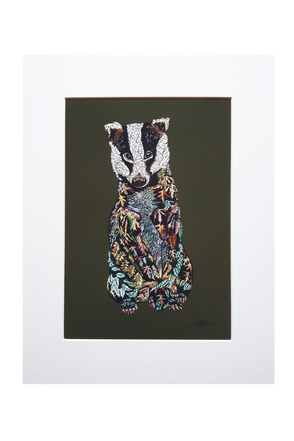 Canvasbutterfly Badger Art Print