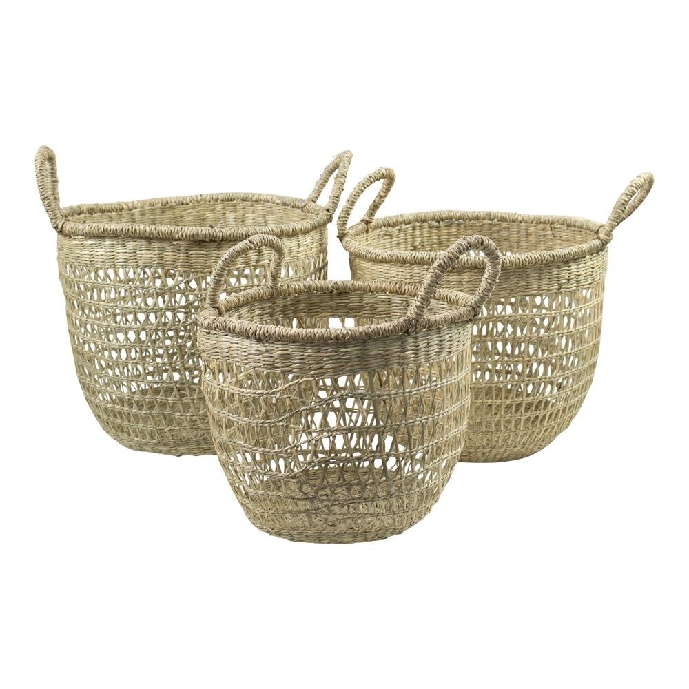 Large Natural Seagrass Basket