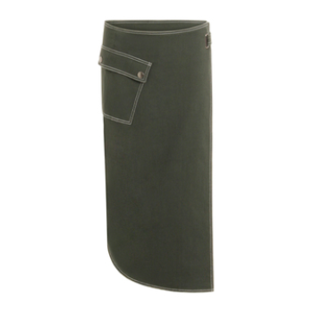 Coster Copenhagen Skirt w Wrap Around Look  - Dark Green 