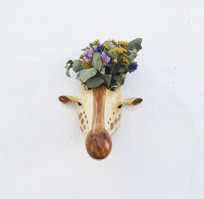 Quail Ceramics Ceramic Giraffe Vase