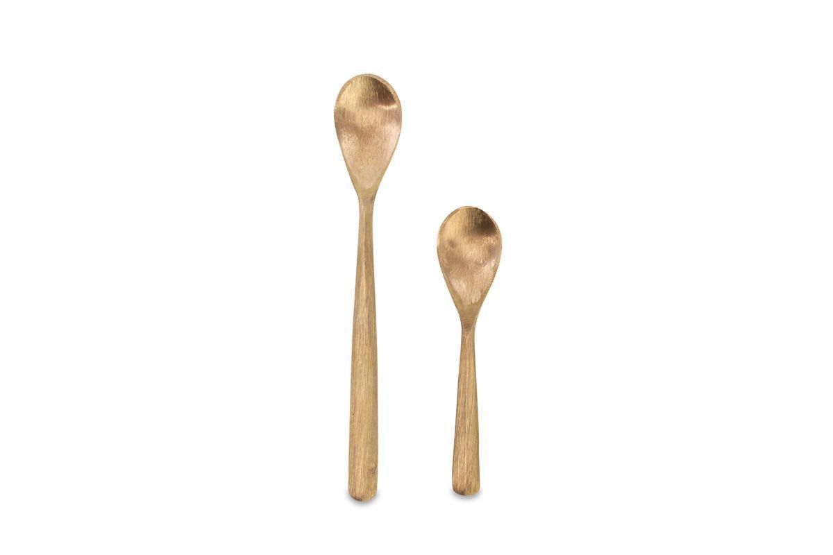 Nkuku Small Brushed Gold Flat Spoon