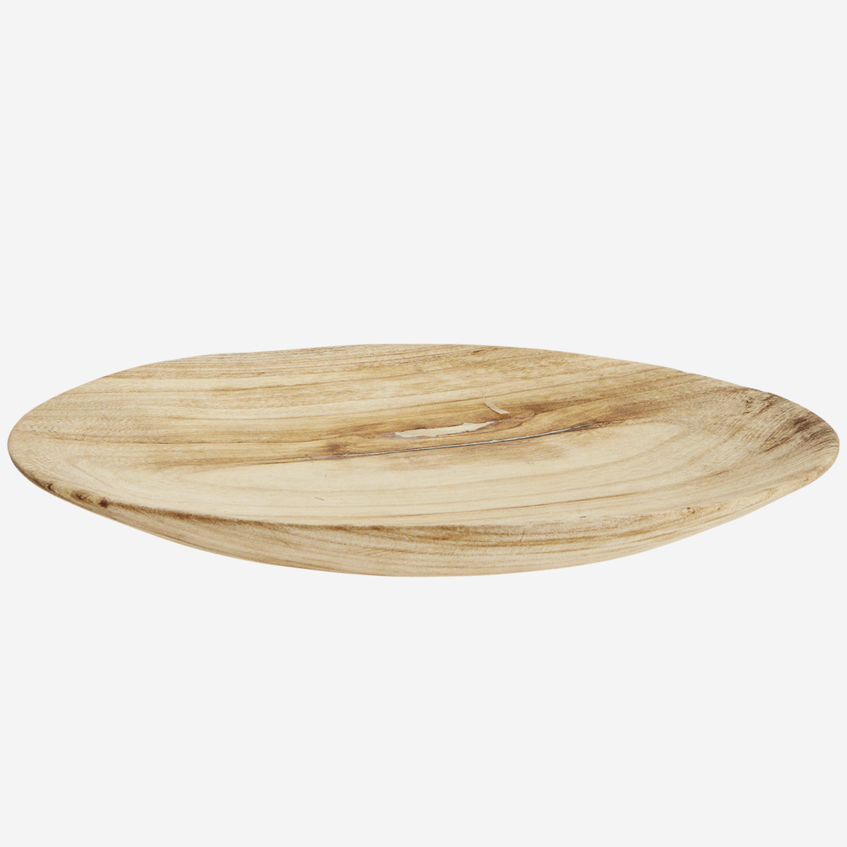 Madam Stoltz Medium Natural Wooden Round Plate