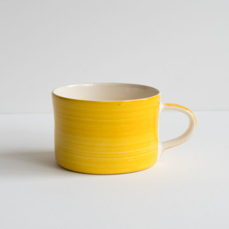 Musango Turmeric Plain Wash Handmade Wide Mug